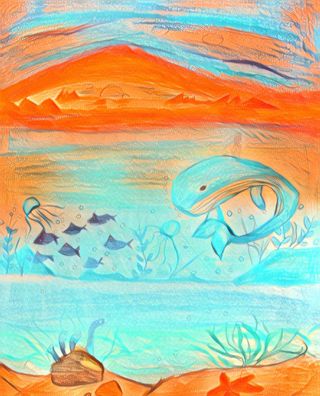 Underwater Orange Glow